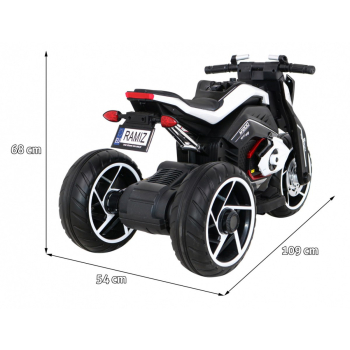 Motor Future na akumulator dla dzieci Biały + Panel audio + Wolny Start + Koła EVA